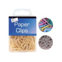 Home Office Multicoloured, Silver or Brass Paper Clips x 120