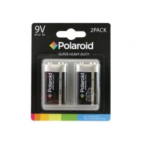 2 x Polaroid PP3 9v 6F22 Heavy Duty Batteries Mercury Free Battery Sealed Pack