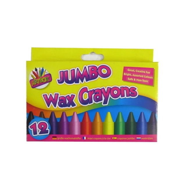 Children Kids 12 x Jumbo Wax Crayons Art Craft Birthday Party Loot Bag Fillers