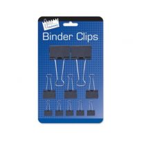 Binder Clips 10 X Black Strong Metal Fold Back Bulldog Assorted Sizes Paper