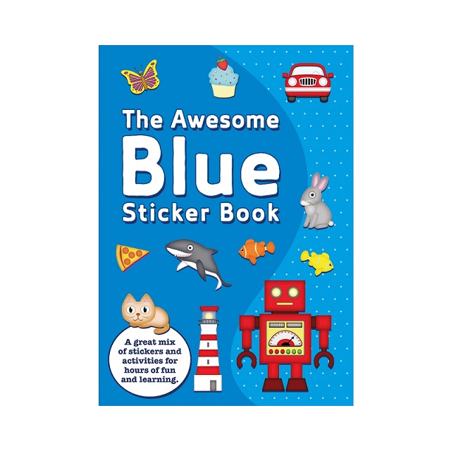 The Awesome Blue Sticker Book & Stickers Party Favour Activity Set Kids