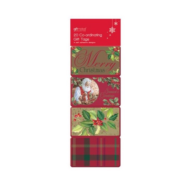 20 x Christmas Gift Tags Traditional or Opulent Wonder