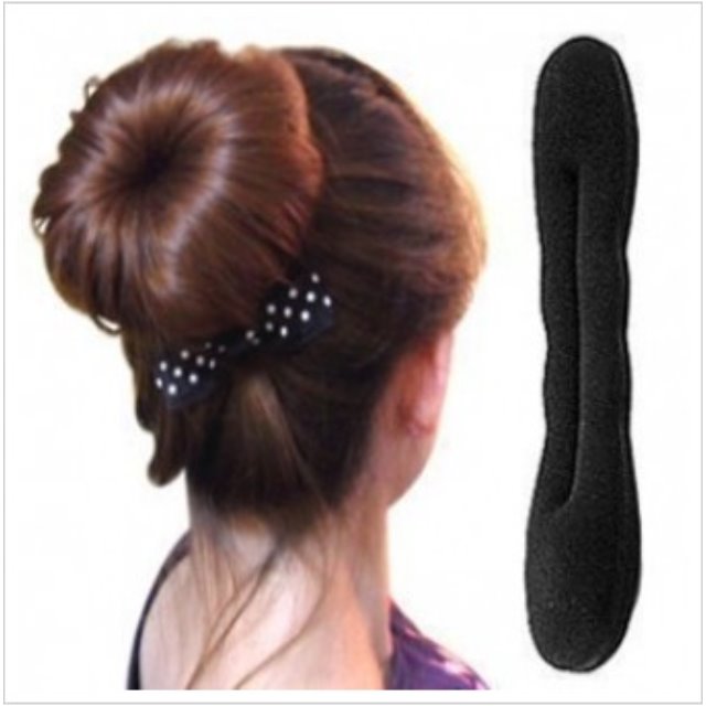 Magic Sponge Hair Styling Bun Maker Twist Curler Tool Clip Donut Small  Large - The Home Fusion Company