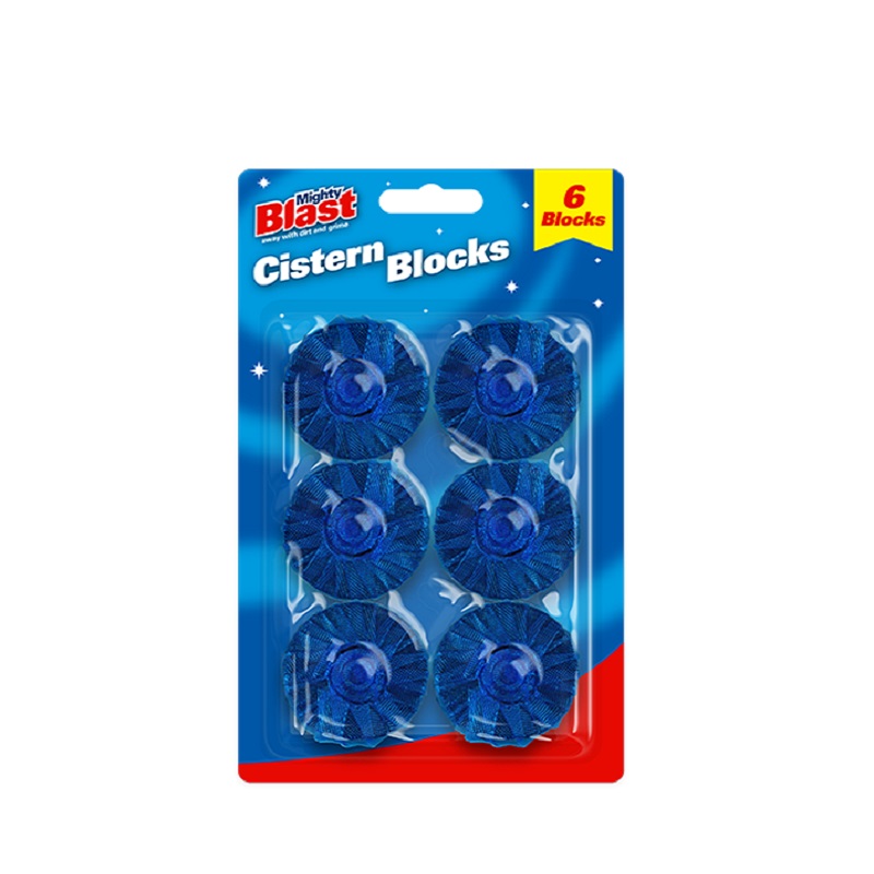 Set Of 6 Toilet Cistern Blocks Blue Clean And Freshens