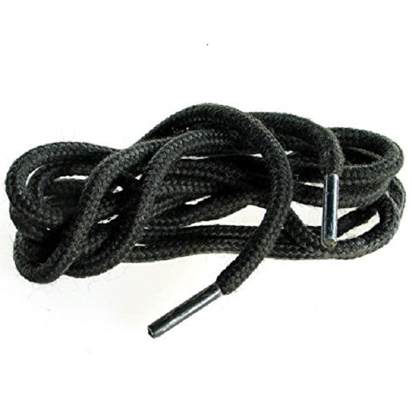 2 Pairs Of Round Black 75cm Boot And Shoe Laces 4mm Thickness