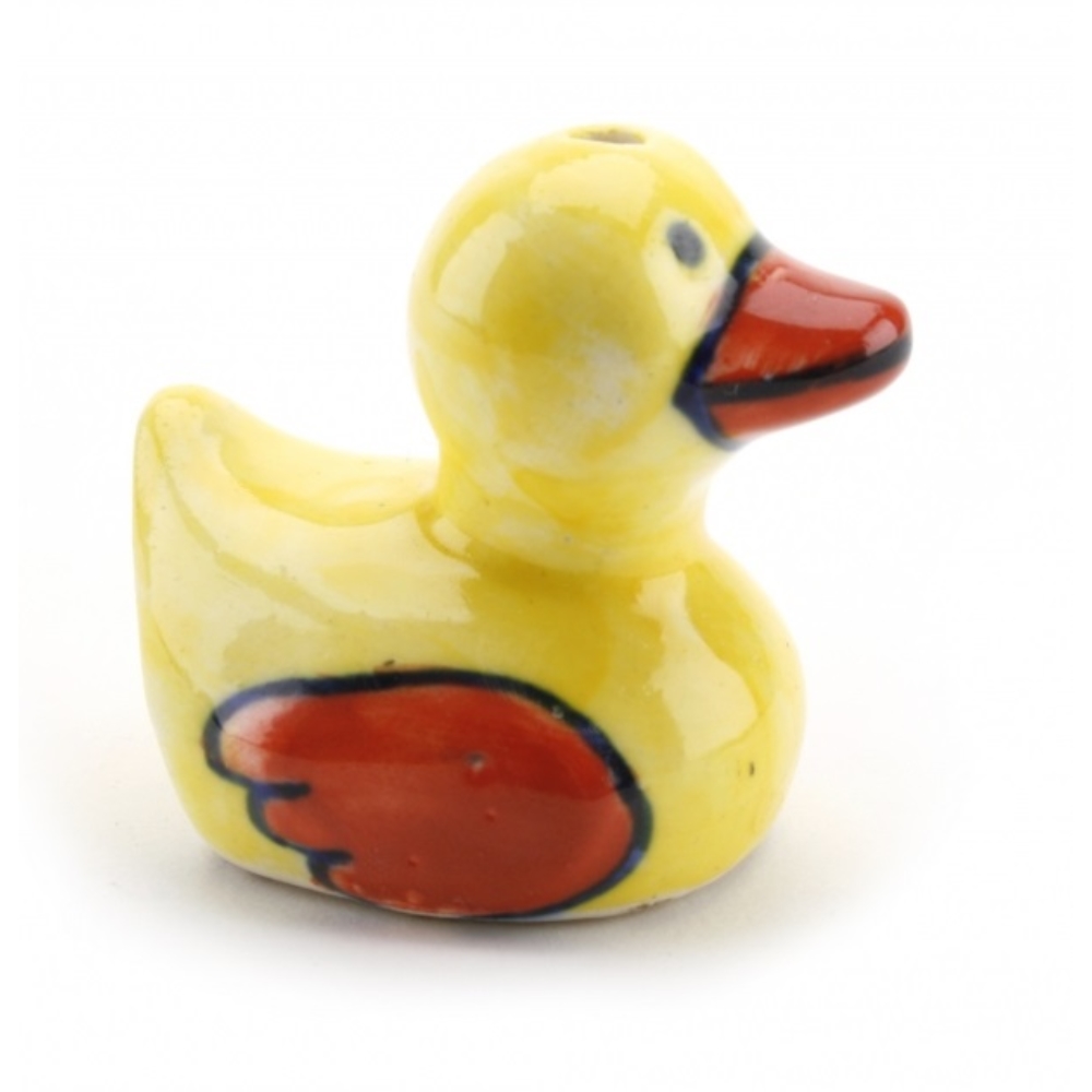Ceramic Cute Yellow & Red Duck Duckling Light Blind Pull Handle 4cm