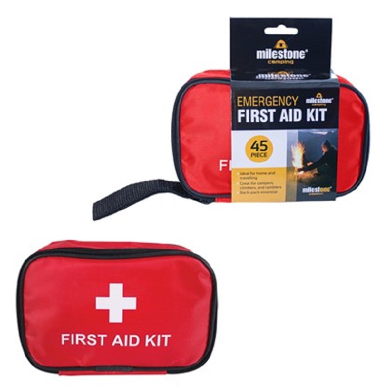 45 Piece Travel First Aid Kit Emergency Home Camping Bag Bike Car Work Holiday