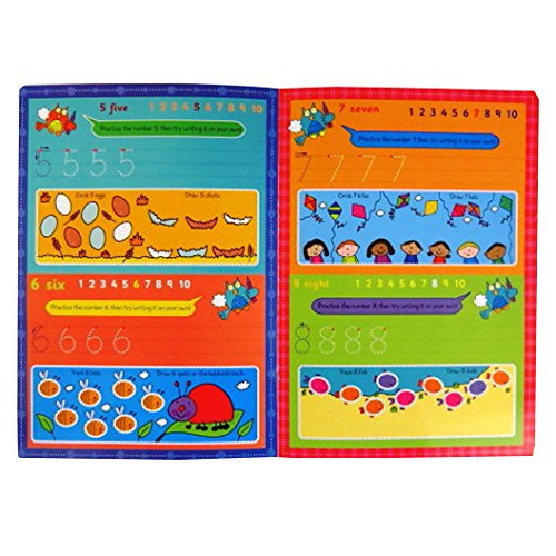 Set of My First Numbers And ABC Write & Wipe Booklets Educational Fun