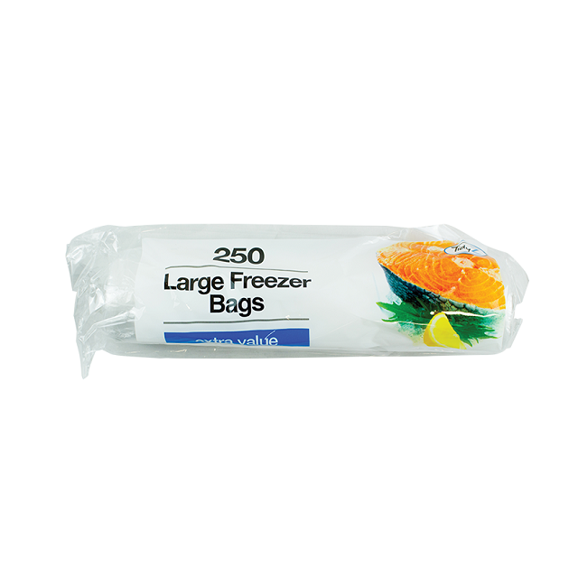 250 x Large Food Freezer Storage Bags on a Roll 22cm x 22cm