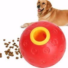 Dog Treat Ball Toy Red or Blue