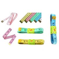 1.5M 60" Soft Plastic Tape Measure Pink Yellow Green Blue Or White