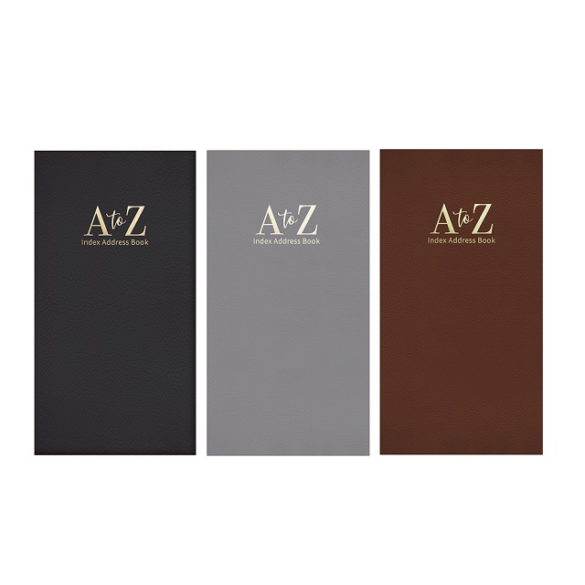 Slim Size Leather Look Padded A - Z Index Address Book