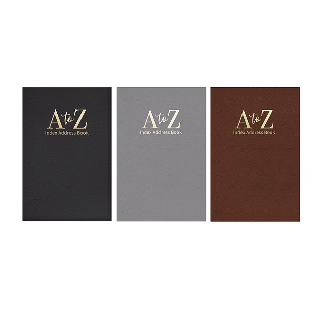 Super Slim Size Leather Look Padded A - Z Index Address Book