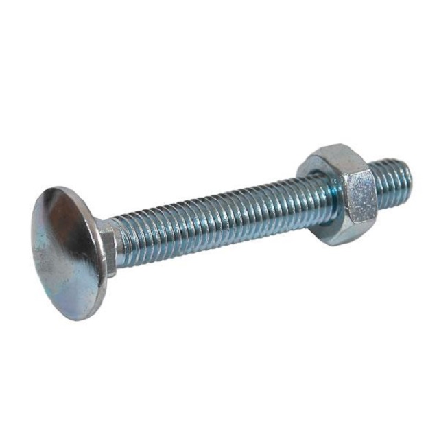 M6 x 50mm Fully Threaded Coach Bolts And Nuts