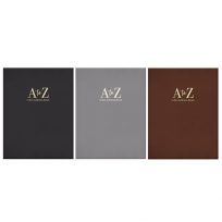 Large A - Z Leather Look Padded Address Book Various Colours