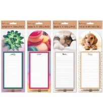 The Home Fusion Company Magnetic Memo Pad & Pencil Fridge Magnet Shopping List Kitten Puppy 